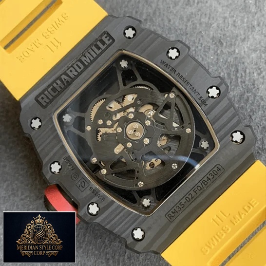 Richard Mille RM3501 Carbon Skeleton Dial Replica upside view