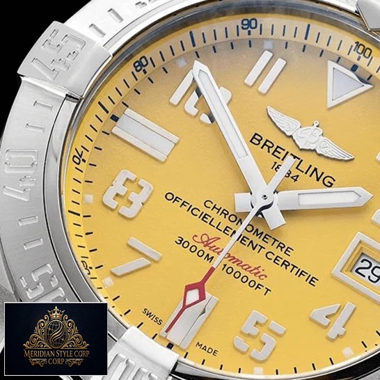 Breitling Avenger II Seawolf A17331 "Yellow Dial" Perfect Clone Edition A17330 man yellow dial