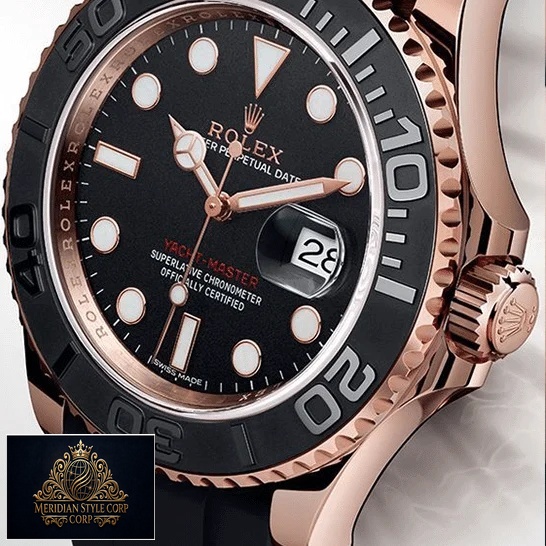 Rolex Yacht Master 116655 Stainless Steel Crown Replica on the ceramic