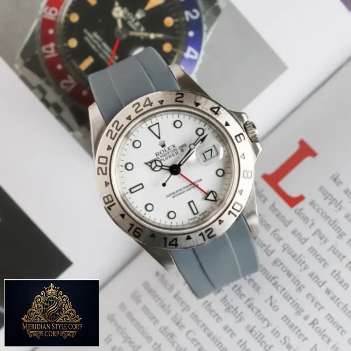 Rolex – Explorer II – Rubber Strap – Grey - Image 2