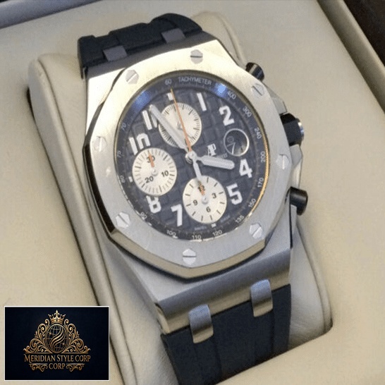 Audemars Piguet Blue Dial Rubber Blue Bracelet Replica in the box