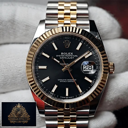 Rolex 126333 Datejust Black Dial Jubilee Replica on the hand