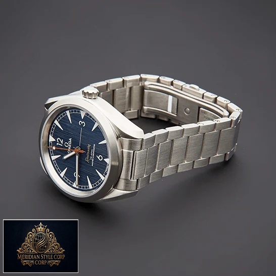 Omega Seamaster 220.10.40.20.03.001 Blue Dial Steel Oyster Replica grey background