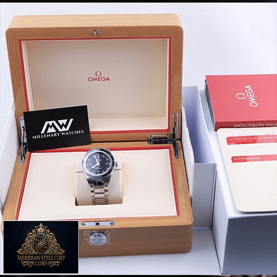 Omega Seamaster 300m Black Dial Replica in the box