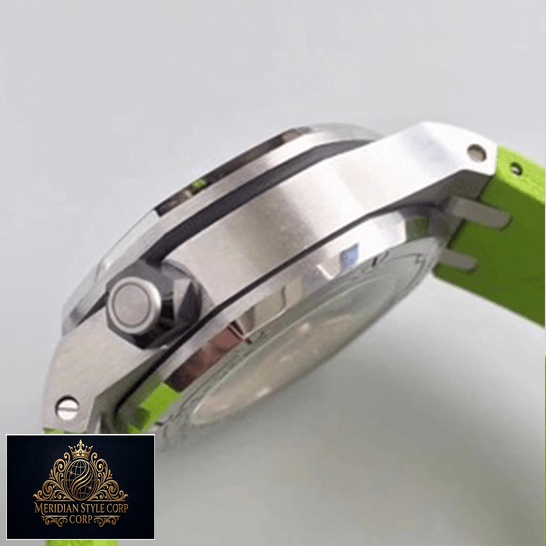 Audemars Piguet Royal Oak Green Rubber Replica stainless steel crown