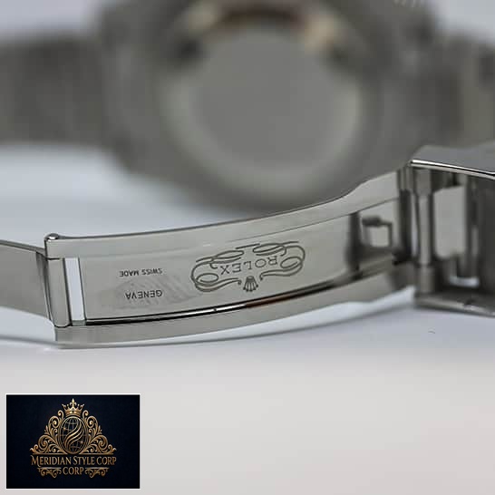 Rolex Sprite Stainlees Steel clasp replica rolex inscription in a buckle