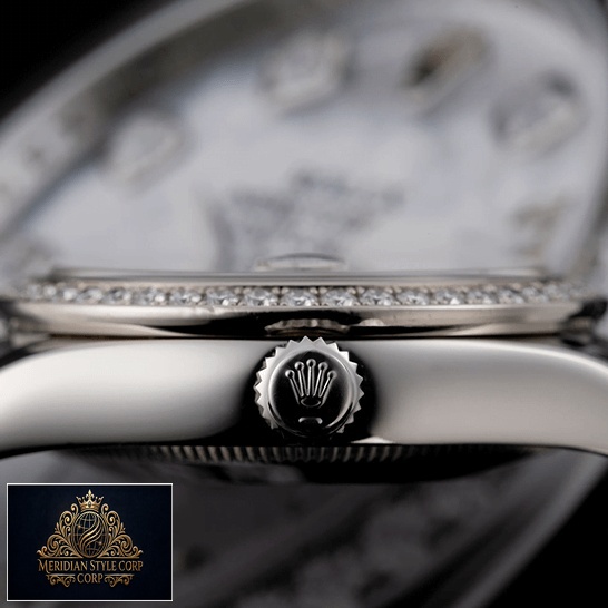 Rolex Datejust White Gold 178384 Replica Crown / Push Button