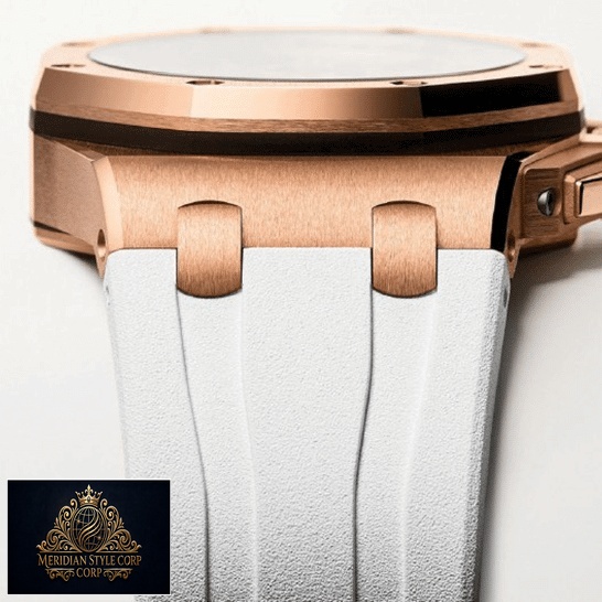 Audemars Piguet Royal Oak White Rubber Bracelet Replica white background