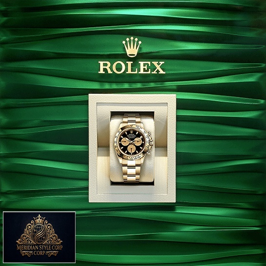 Rolex Cosmograph Daytona 116508-0009 Replica in the Rolex Box & Green Background