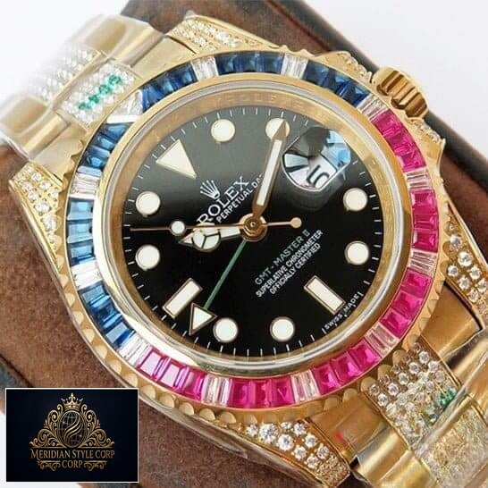 Rolex GMT-Master II Haribo Gold Gem-Set Bezel Replica