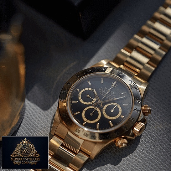 Rolex Daytona Cosmograph Yellow Gold Black Dial 16528 Oyster Replica