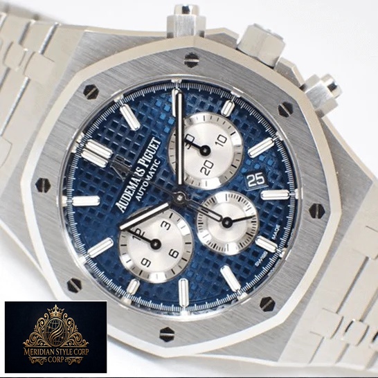 Audemars Piguet Royal Oak Blue Dial Stainless Steel Case Replica white background