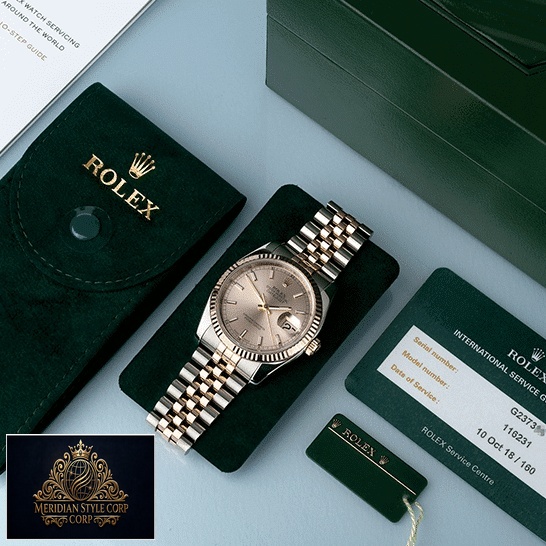 Rolex Datejust Sundust 126331-0010 Two Tone Bracelet Replica and Rolex Service Card