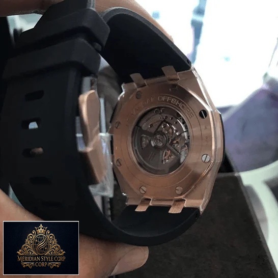 Audemars Piguet Royal Oak 26401 Black Rubber Bracelet Replica upsdie view