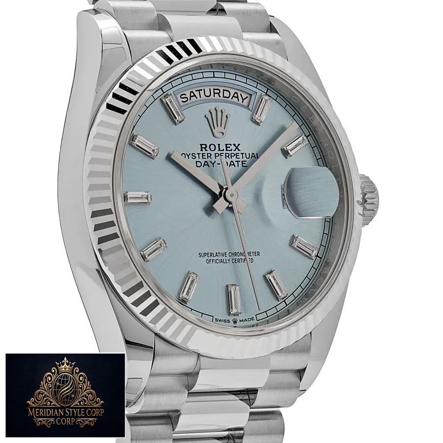 Rolex Day-Date 128236 “Ice Blue Grooved” Super Clone Quality - Image 2