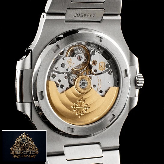 Patek Philippe 5711_1A-014 Stainless Steel Case Replica black background upside view