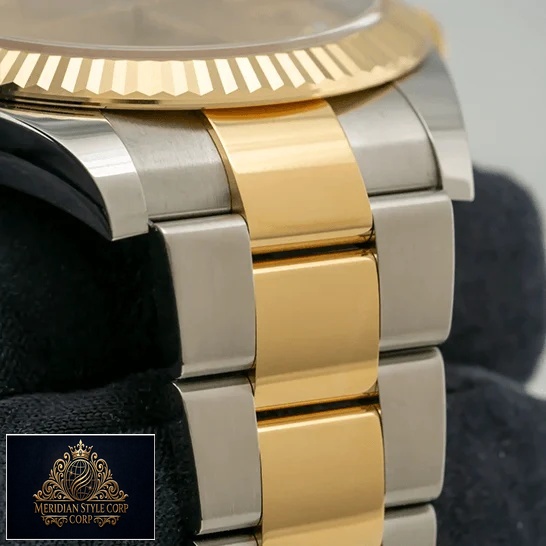 Rolex Datejjust 126333 Steel Gold Oyster Bracelet Replica on the hand