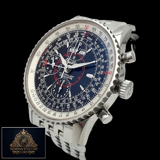 Breitling Montbrillant Datora "Triple Calendar" A2133012/B571 Exact Replica 1:1 breitling montbrillant datora black dial A2133012 B571 right front