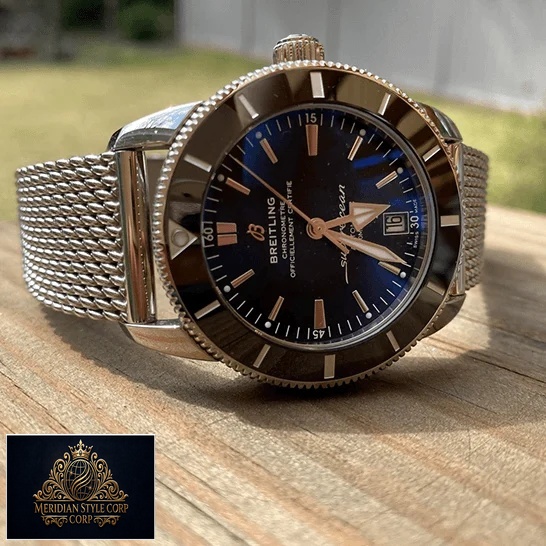 Breitling Superocean Heritage AB210121B1A1 Blue Dial Replica on the table