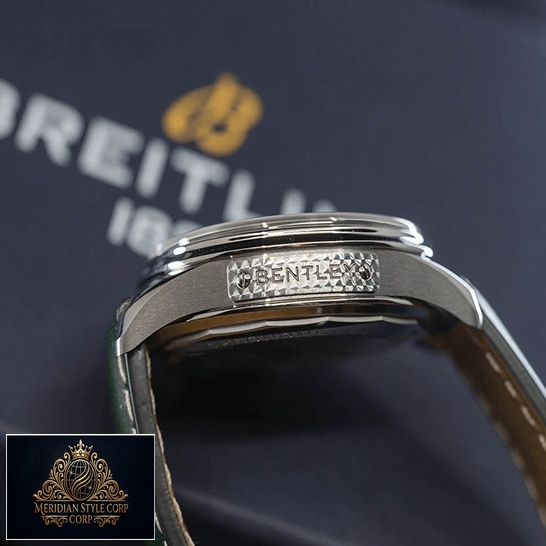 Breitling Premier Green 42 Bentley Steel Case Replica side view