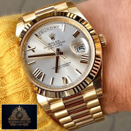 Rolex Day-Date 40 228238 Replica on his arm