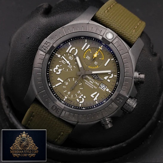 Breitling Avenger Night Mission V13317101L1X1 "Titanium" Premium Super Clone breitling avenger chronograph 45 night mission V13317101L1X1 left