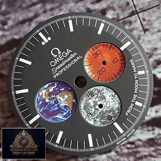 Omega Speedmaster From The Moon Mars Dial Replica dial close view