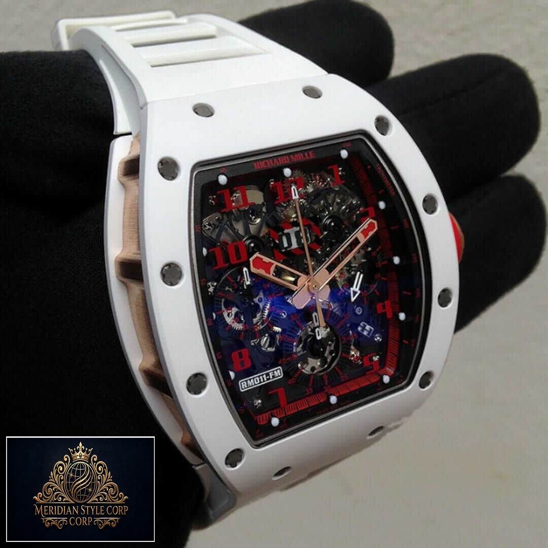 Richard Mille RM 011 White Demon Chronograph Ultimate Clone Quality Yeni Proje 17