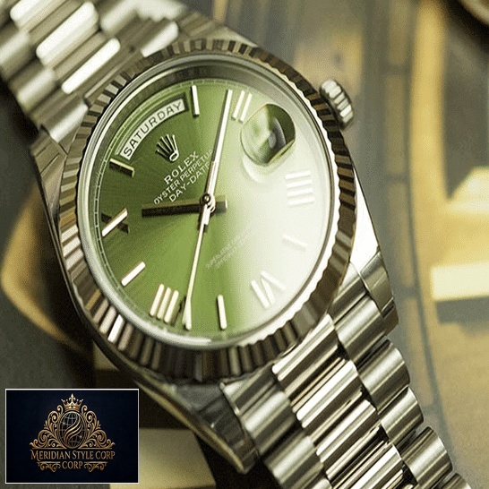 Rolex Day-Date 228239-0033 Romen Numerial Olive Green Dial Oyster Replica