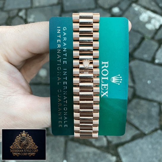 Rolex Day-Date President 118235f-0024 Oyster Bracelet on the Rolex logo & Warranty Card