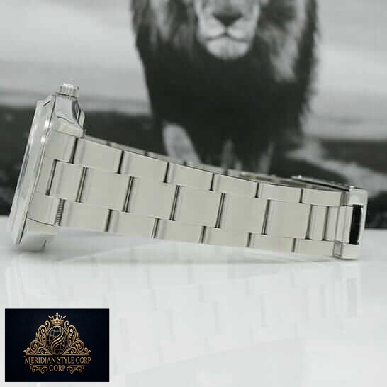 rolex air king 5500 replica watch with lion poster
