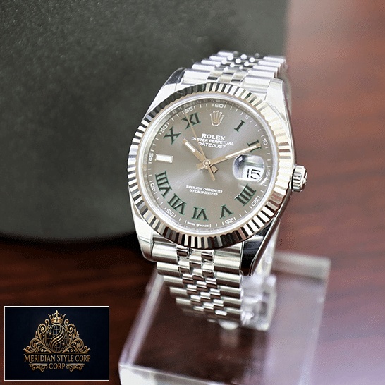 Rolex Datejust II Perpetual 126300-0014 Fluted Bezel Replica on the stand