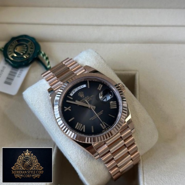 Rolex Day-Date 228235 "Smoke Ombre" Precision Clone Edition rolex rolex day date 40 black smoke dial black ombre