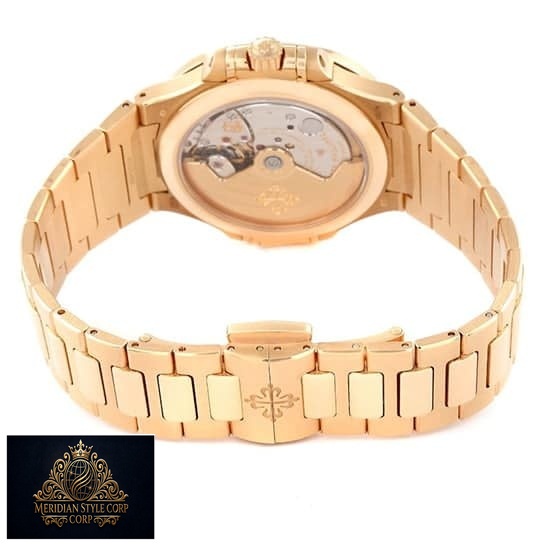 Patek nautilus 7122/1R-001 replica clasp and case white backgorund