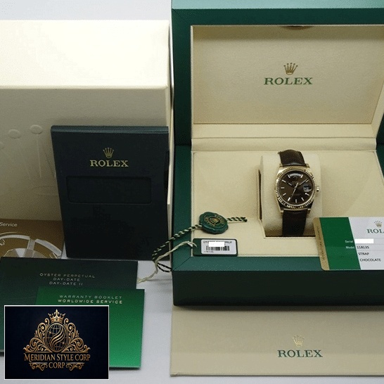 Rolex Day-Date 118139 Replica Rolex in box with warranty card