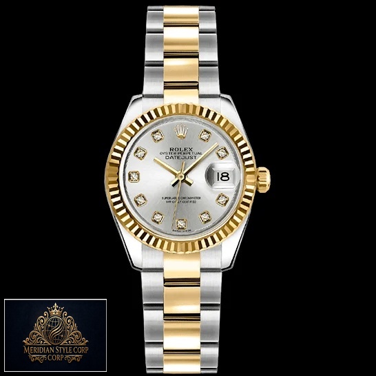 Rolex Datejust 179173 White Dial with Diamonds Replica Black Background