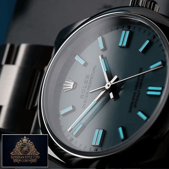 Rolex Perpetual 126000 Turquoise Dial Stick Dot Luminos İndices Replica