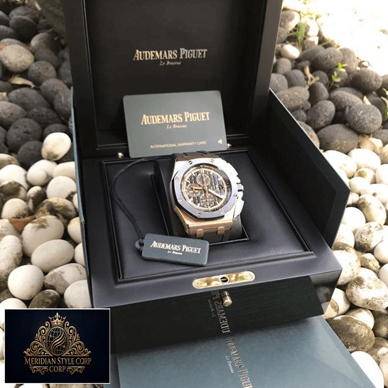 Audemars Piguet Royal Oak Replica in the ap box stone background