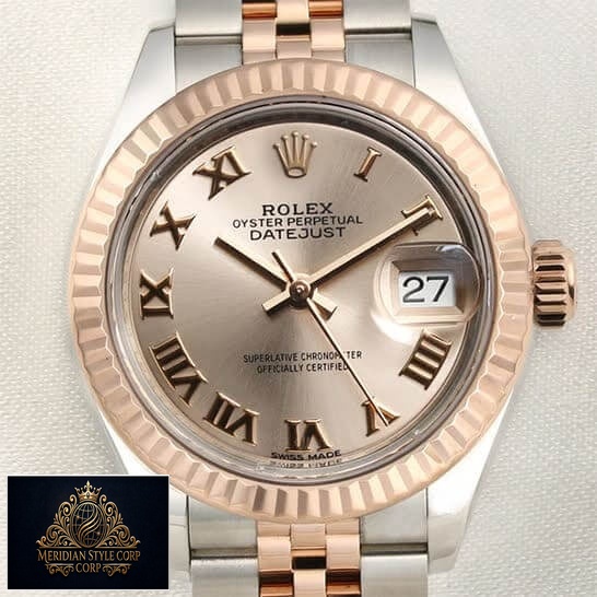 Rolex Datejust Roman Rose Gold Dial Replica