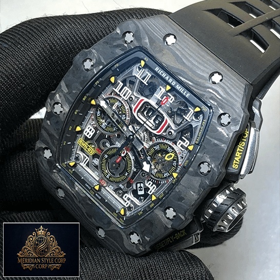 Richard Mille RM11-03 Automatic Flyback Black Bezel Dial Replica crown / push button