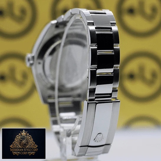 Rolex Milgauss Black 116400 Oyster Replica Back Side Fold Clasp on the Rolex logo