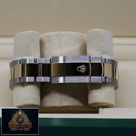 Rolex 126303-0015 Gold Stainless Steel Oyster Replica reverse view in rolex box
