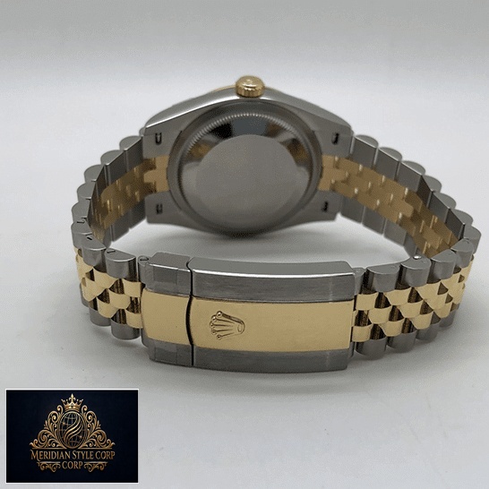 Rolex Datejust 36 Wimbledon Two Tone Jubilee Fold Clasp on the Rolex Logo Replica