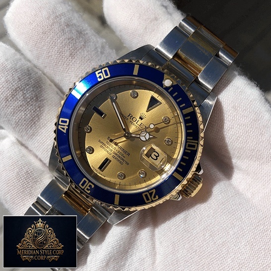 Rolex Submariner 16613 Two Tone Stainless Steel Blue Bezel Replica
