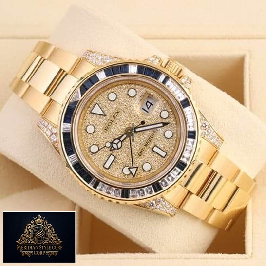 Rolex GMT-Master 116758SA Diamond Gold Dial Replica