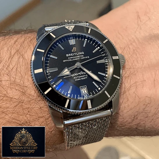 Breitling Superocean Heritage AB2010121B1A1 Black Dial Replica on the man wrist