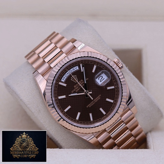 Rolex Day-Date 228235 Black Dial Replica in the Rolex box