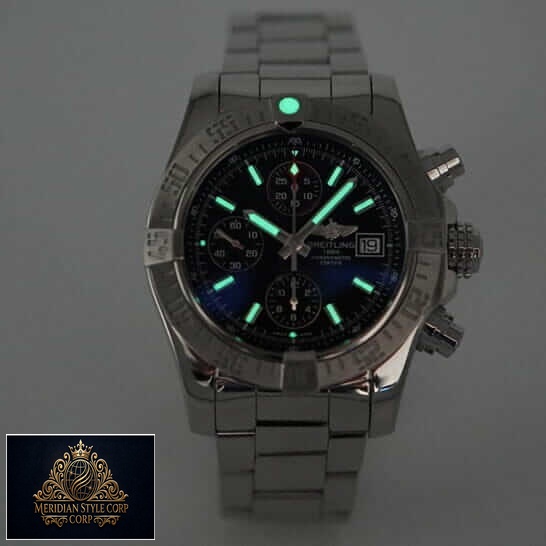 Breitling Super Avenger a13370 replica watch with luminous dial markers