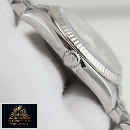 Rolex Datejust Steel Crown Pusher Right Side