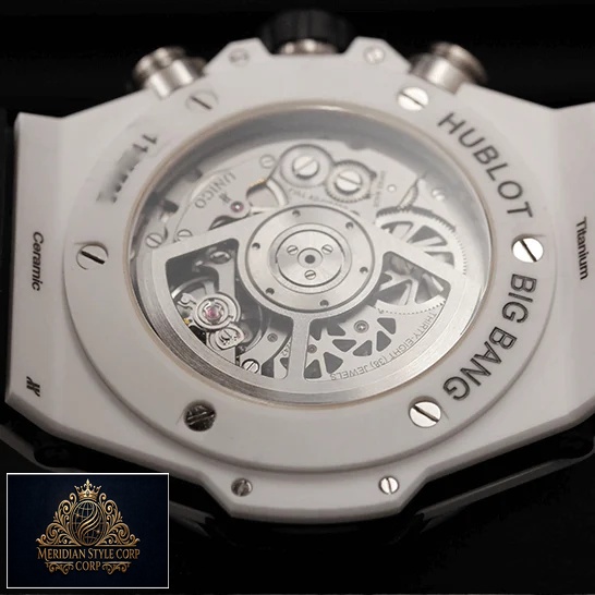 Hublot Big Bang 411.HX_.1170.RX White Case Replica upside view black background